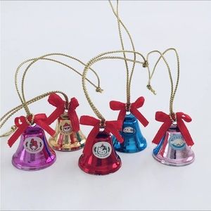 Vintage Sanrio Trinkets 5 Pcs of Mini Bell Ornaments 2002 Hello Kitty Friends